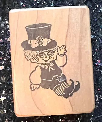 Vintage Rubber Stamp  Lucky Leprechaun  By Timeless Images 2 1/2 X 1 3/4  • $5.75