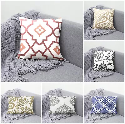 Luxury Damask Paisley Printed Cushion Covers Reversible 45cm X 45cm 30cm X 50cm • £2.99