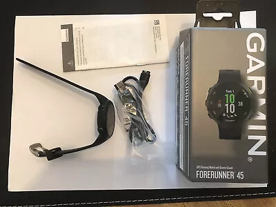 Garmin Forerunner 45 GPS Running Watch - Black Case Size 42mm • $130