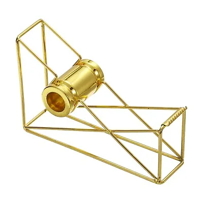 Desktop Tape Dispenser Metal Roll Tapes Cutter Golden • £8.61