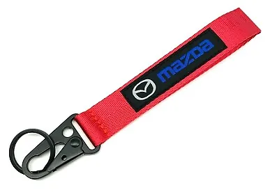 JDM MAZDA RED Racing Keychain Metal Key Ring Hook Strap Lanyard Universal • $8