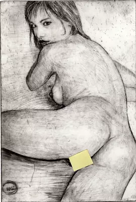  Nude Erotic Nude Original Graphic Erotic Art Etching  Ars Erotica   • $7.45