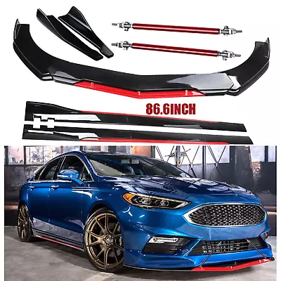 Front Bumper Lip Splitter Spoiler 86.6Side Skirt For Ford Fusion 2006-2023 • $99.99