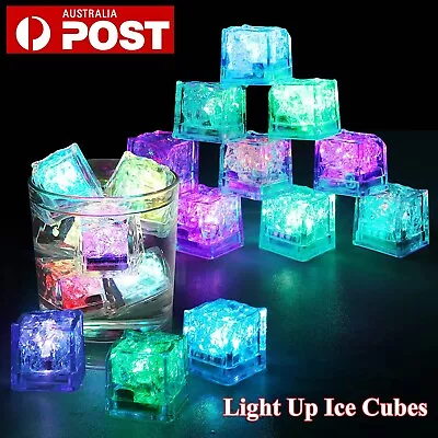 Multicolour Flashing Sensor Ice Cube LED Lights Party Wedding Christmas Decor AU • $14.98
