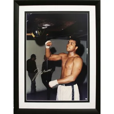 Muhammed Ali Signed  Speed Bag  30 X 40 Photo Framed With Authentication Card • $2950