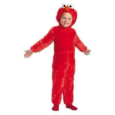  Sesame Street Elmo Costume 2T Toddler Red 2 Piece Furry Jumpsuit  NEW • $19.26