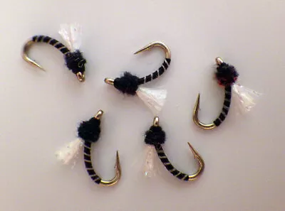 Top Secret Midge UV2 Black Fly Fishing Flies Trout Flies Trout Fly Fishing • $12.95