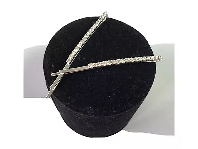 £2.99 • Buy Dainty Diamante Hair Grip.bobby Pin.slide. 1 Pair. Crystal.weddings.bride.party,