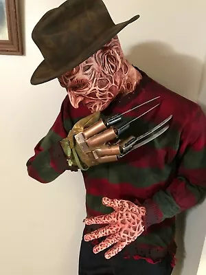 £115 • Buy Custom Freddy Krueger Fedora Hat & Jumper Nightmare On Elm Street Cosplay Horror