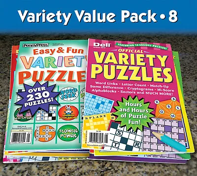 Penny Press/Dell Variety Puzzles Pack 8 • $20.95