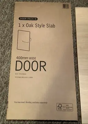 B&Q Kitchen Door Front Door Pack N Oak Style Slab 400mm Wide • £29.99