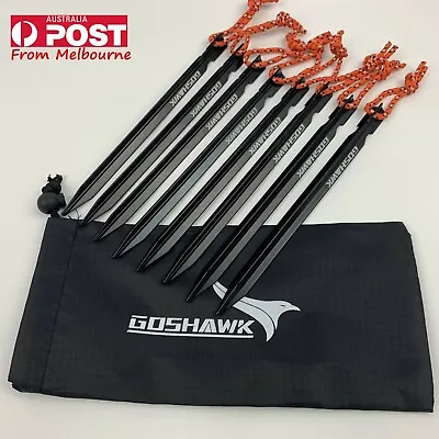 $9.79 • Buy Goshawk 8 Pcs 18cm Aluminum Alloy Outdoor Camping Trip Tent Peg Ground Nail