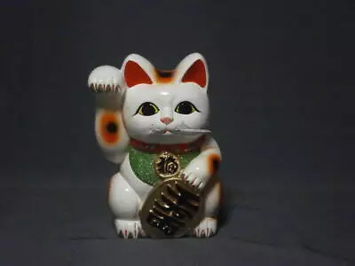 Maneki Neko Lucky Cat Figure Tokoname Ware Beckoning Cat 10 Inch 25cm • $96.88