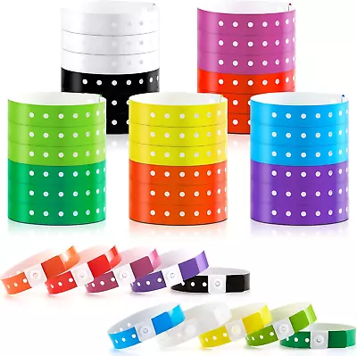 Henoyso 300 Pcs Neon Plastic Wristbands Vinyl Wristband Colorful Wristbands Plas • $36.16