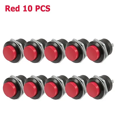 10 PCS 16mm Push Button Switch Non-Lock Momentary Open Round 2 Pins Metal • $6.95