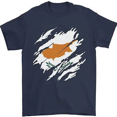 £9.99 • Buy Torn Cyprus Flag Cypriot Day Football Mens T-Shirt 100% Cotton