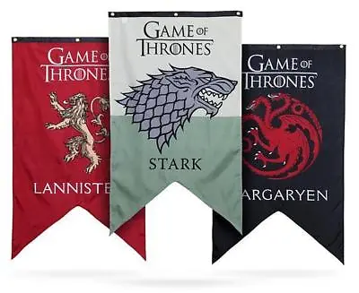 Game Of Thrones Jon Snow Stark Banner Tapestry Family House Flag Hanging Drape • £4.99