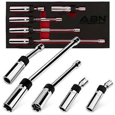 ABN Magnetic Spark Plug Socket Set - 5pc 6 And 12 Point Swivel Spark Plug Socket • $38.99