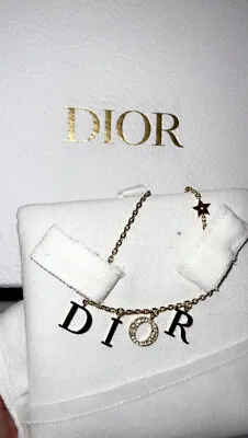 Womens Dior Fashion Jewellery Necklace Gold • £450