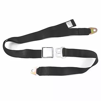 2pt Black Lap Seatbelt Airplane Buckle - Each Harness TESTAUG2 V8 Rod Saftboy • $49.95