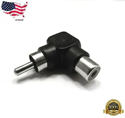 RCA Right Angle Connector Plug Adapters M/F Male To Female 90 Degree Elbow • $2.99