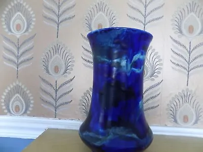 Large Art Nouveau Blue Streaked Vase Wardle Fredrick Rhead ? • £39.99