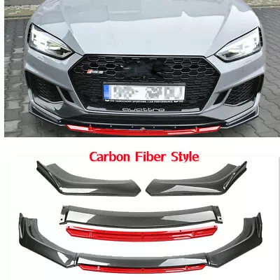 For Mercedes-Benz Car Front Bumper Lip Spoiler Splitter Body Kit Carbon Fiber • $31