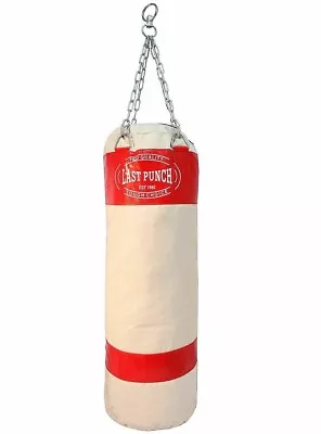 50  PUNCHING BAG W/ CHAINS Sparring Kick MMA Boxing Training Canvas Heavy Duty • $28.99