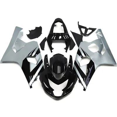 Motor Fairings For Suzuki GSXR600 750 2004 2005 04 05 K4 Silver Black Bodywork • $445.95