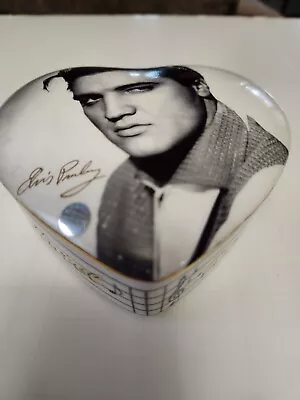 Vintage Elvis Presley Heart Shaped Jewelry Box - Heartbreak Hotel MUSIC BOX  • $32.99