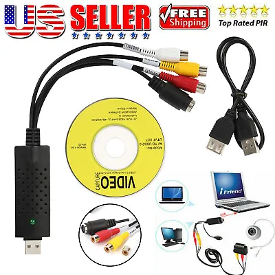 USB 2.0 Audio Video VHS To DVD VCR PC HDD Converter Adapter Digital Capture Card • $8.71