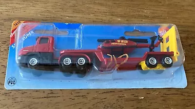 £14.53 • Buy Siku Super #1610 - Diecast Low Loader W/ Helicopter *NEW* Red, Fire Department