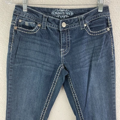 £0.82 • Buy Paisley Sky Womens Size 6 Regular Bootcut Low Rise Dark Wash Denim Blue Jeans