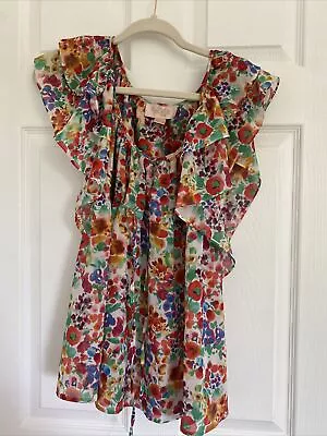 H&M Garden Collection Floral Peasant Top Blouse Size 2 • $20