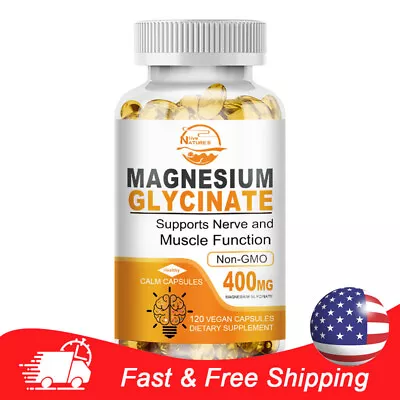 400mg Magnesium Glycinate Supplement High Absorption Magnesium Reduce Stress NL • $13.67