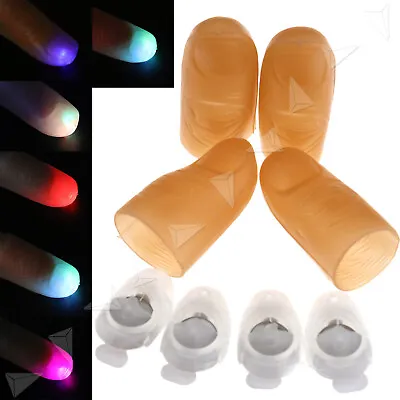 4 X LED Finger Thumbs Light Multi-Coloured Magic Prop Party Bar Lamp • £5.90