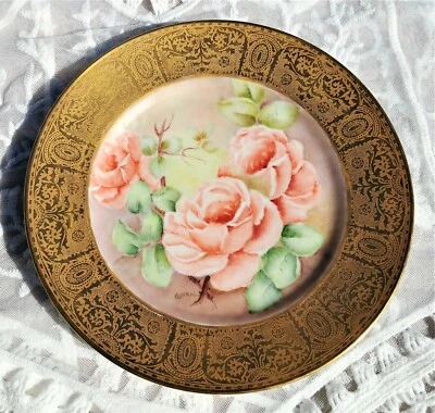 $29.95 • Buy Antique ESCHENBACH BAVARIA Germany Baronet CHINA HP'd Decorative 10-1/2  Plate