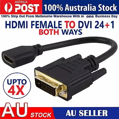 DVI Male To HDMI Female DVI-D 0.5M Cable LCD Monitor Computer PC Projector DVD • $5.76