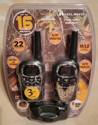 NEW Midland LXT335 Two-Way Radios 16-Mile Range 22-Channel Dual Charger NIP • $34.99