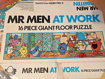 Vintage 1980s MR MEN Huge Floor Jigsaw Puzzle Game Roger Hargreaves Acorn Toys • £7