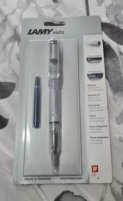 LAMY Safari/Vista Clear/Transparent Fountain Pen- Medium Nib - Brand New Sealed  • £14.49