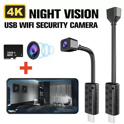 USB Charger Recorder Mini Camera 4K Nanny Cam Security Cam Motion Sensor DIY • $14.98