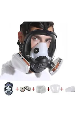 Full Face Organic Vapor Gas Respirator Mask Cover Reusable 17IN1 Paint Chemical • $27.27