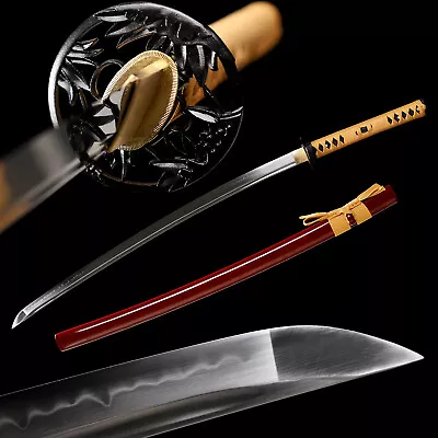 Razor Sharp T10 Clay Tempered Japanese Samurai Katana Sword Real Hamon Full Tang • $128.99