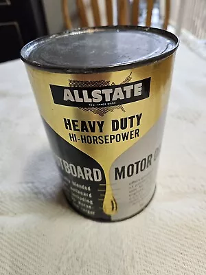 Vintage Allstate Outboard Motor Oil Can Full Unopened • $45