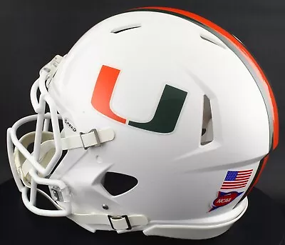 MIAMI HURRICANES NCAA Riddell Speed Full Size AUTHENTIC Football Helmet • $289.99