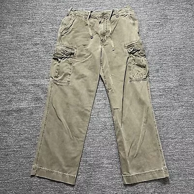 Vintage Abercrombie And Fitch Cargo Pants Men 34X34 Green Baggy Y2K Army Outdoor • $39.78