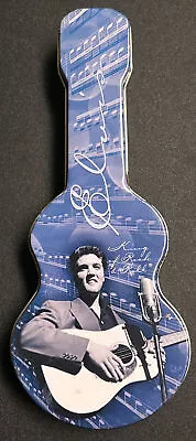 Elvis Presley-collectibles King Of Rock And Roll Metal Guitar Candy Tin Empty • $14.99