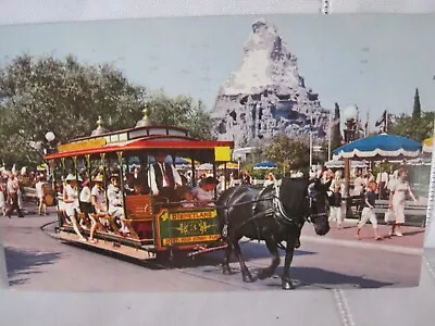 Vintage 1964Disneyland Horse Drawn Streetcar Anaheim CA Postcard Anaheim Ca. • $5.99