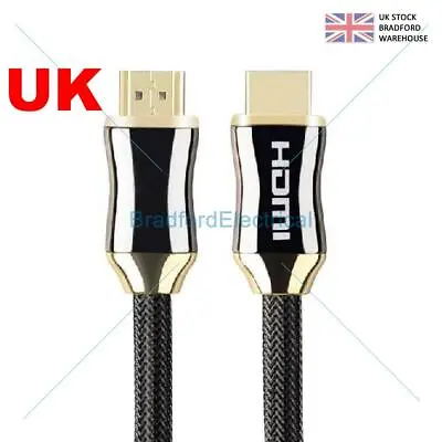 HDMI Cable PREMIUM BRAIDED V2.0 Ultra HD TV 2160p 4K ARC 1m Long • £4.99